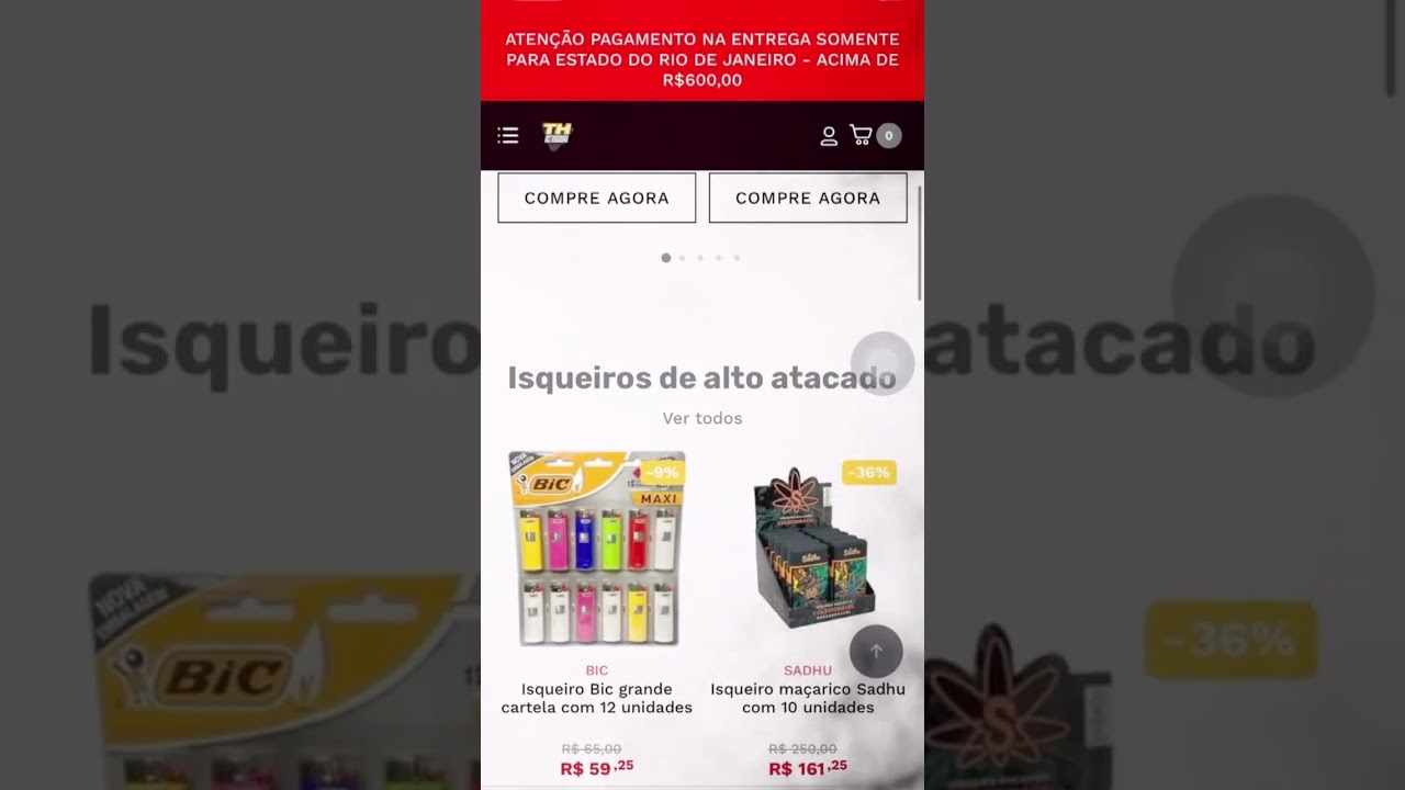 Fornecedor de Tabacaria no Atacado 🔥 Isqueiros, Sedas e Mais | Vem pra TH Distribuidora! 🚚🇧🇷