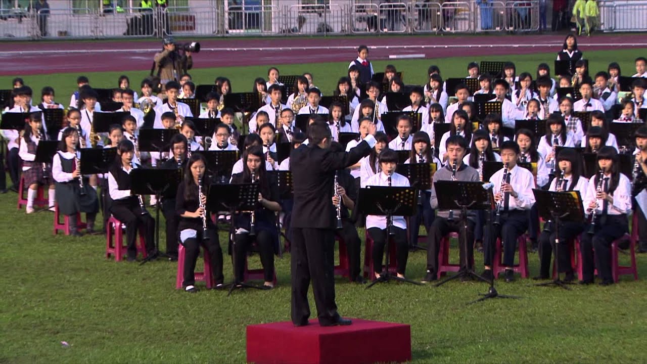 102年全中運在宜蘭-開幕曲-500管樂巨團-高山青