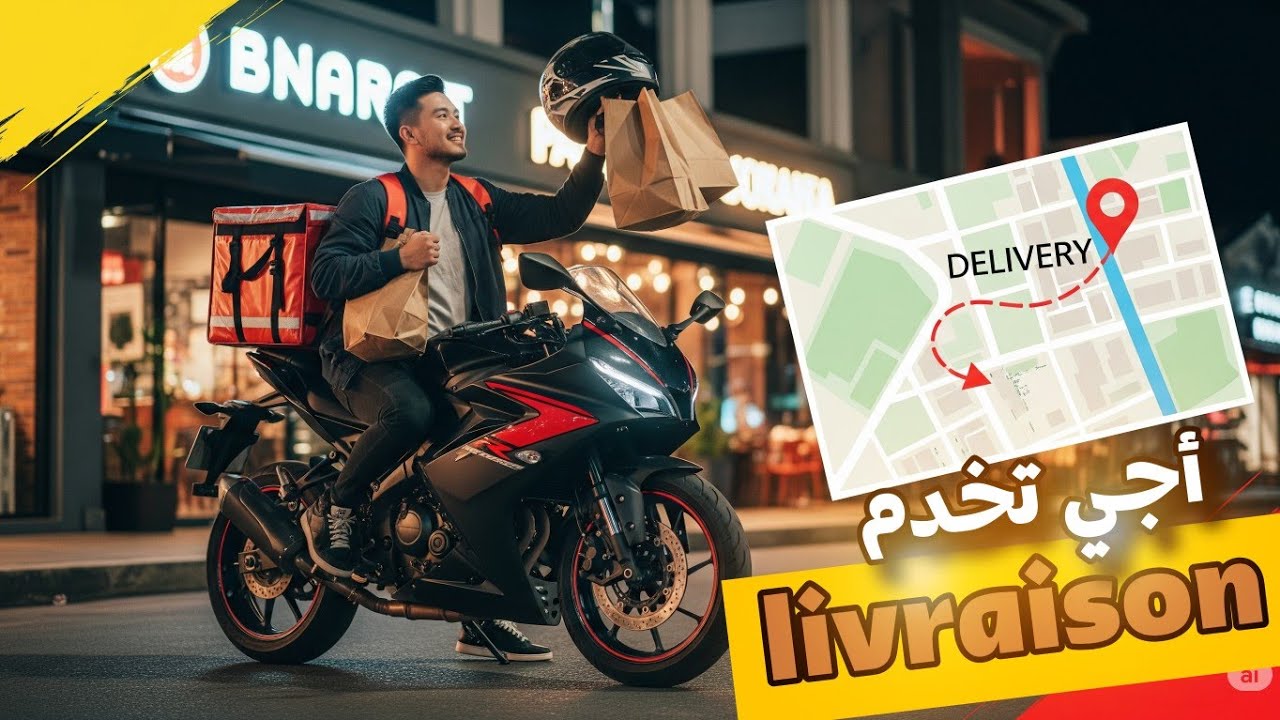 طريقة سهلة للعمل في التوصيل بدراجة نارية
