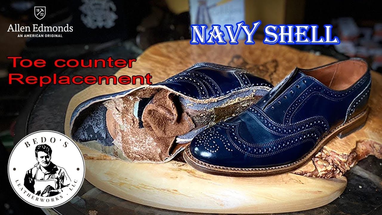 Allen Edmonds Cambridge Shell cordovan, Toe counter replacement #330