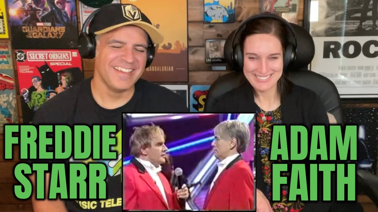 Freddie Starr with Adam Faith REACTION