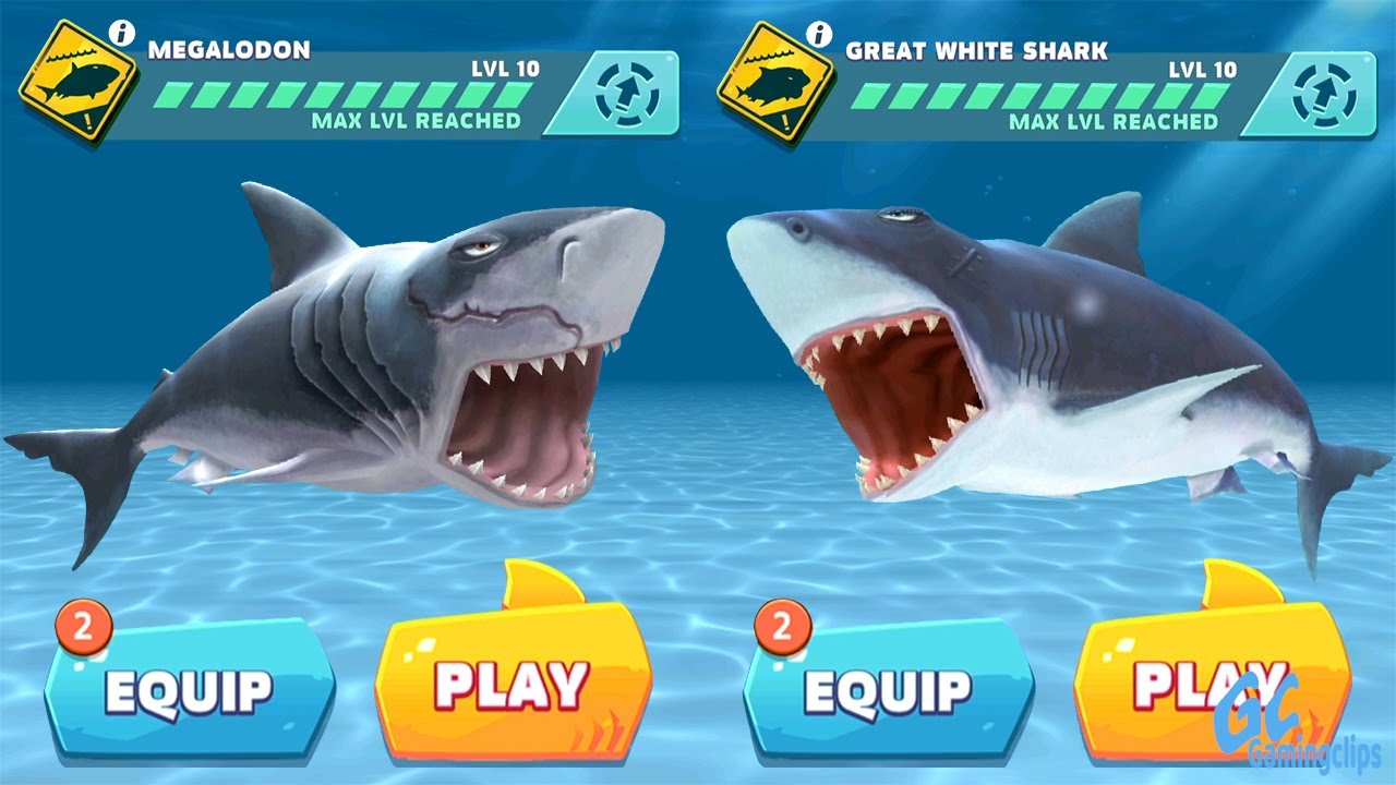 МЕГАЛОДОН против БОЛЬШОЙ БЕЛОЙ АКУЛЫ! Hungry Shark Evolution