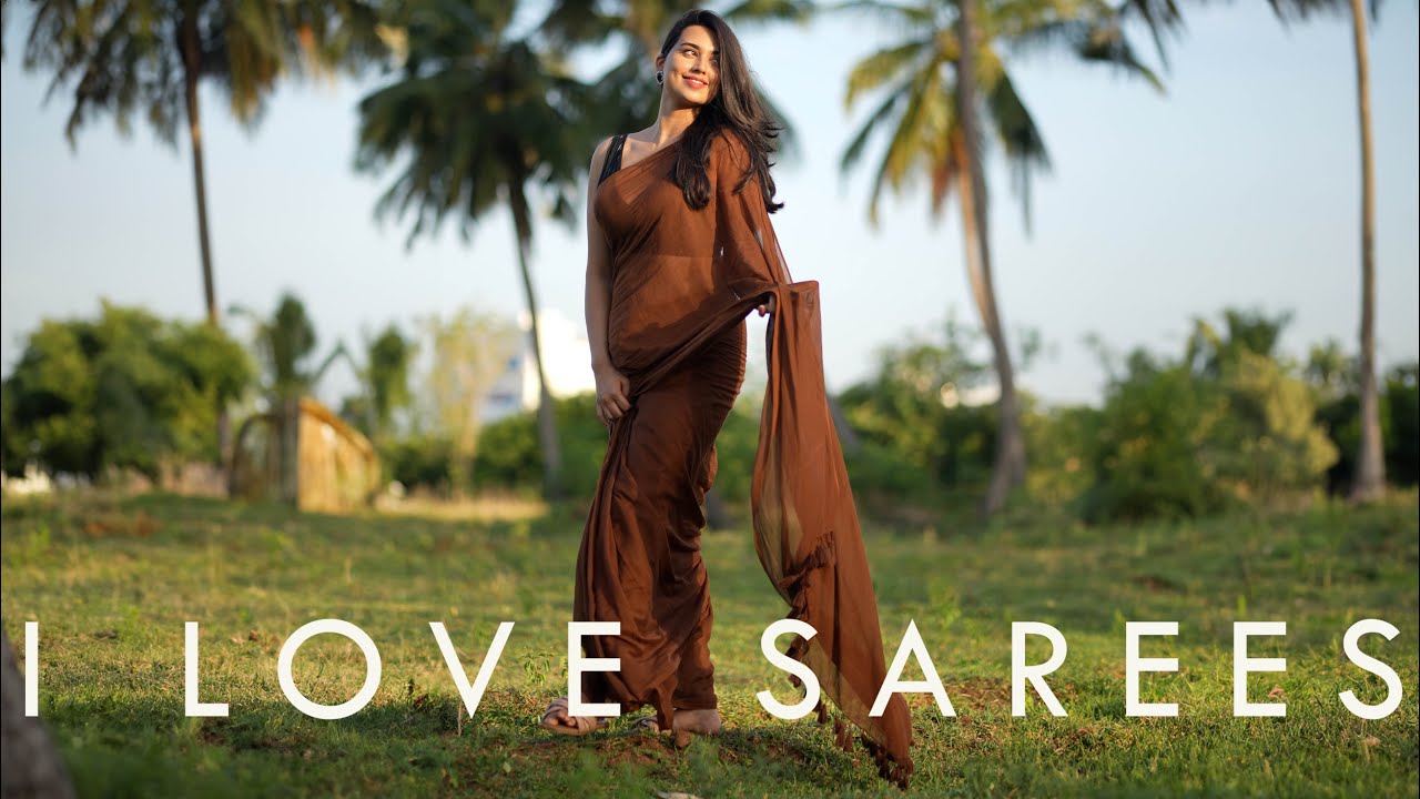 Sweet Burnout Brown Saree | Handloom Cotton Saree for Office Wear - I Love Sarees #shorts