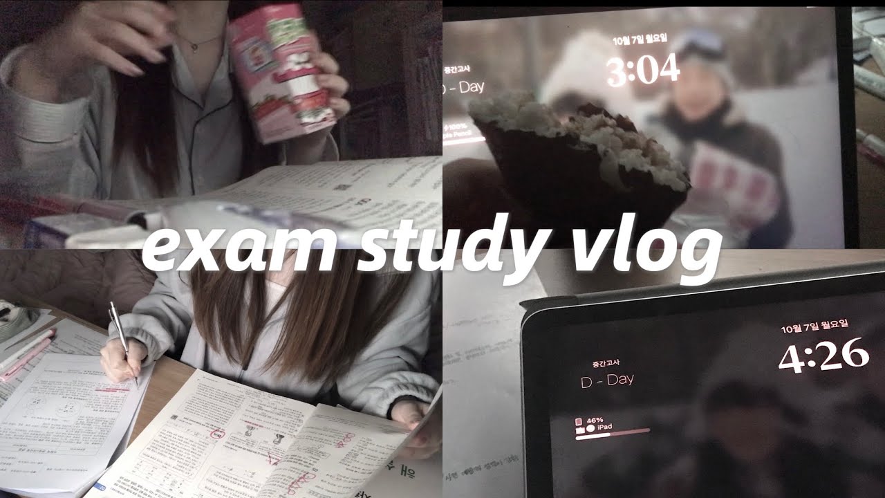 벼락치기라 쓰고 수명단축이라고 읽어요..🤧 | 예비 고3 시험기간 브이로그 | study vlog | 고2 | 공부자극