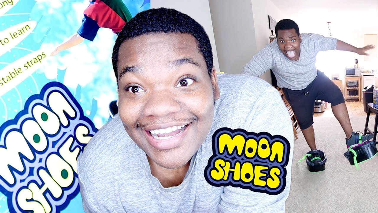 REACTING TO 90s TOYS: MOON SHOES (I almost died)