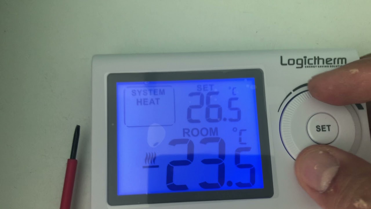 Termostat de ambient Logictherm cu unde radio si display mare  Noul termostat  Cum se monteaza wifi