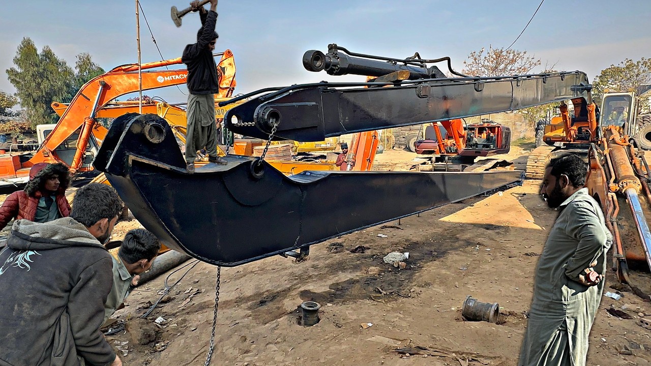 100-Foot Long Boom Stick Installed on Excavator | Powerful Working Test