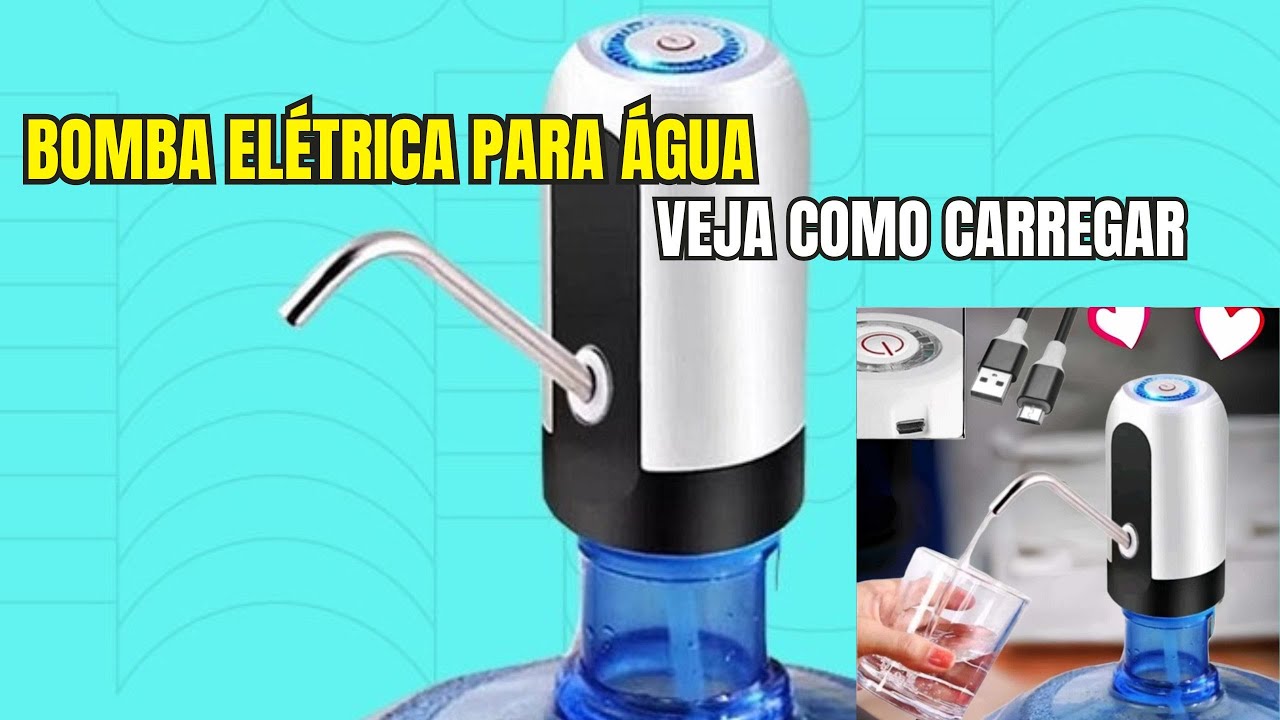 Como carregar a bomba elétrica de água ou d'água.