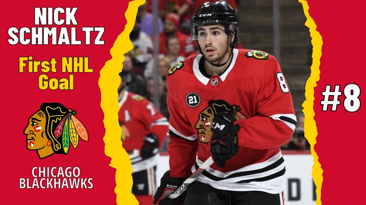 Nick Schmaltz #8 (Chicago Blackhawks) first NHL goal Oct 15, 2016 (Classic NHL)