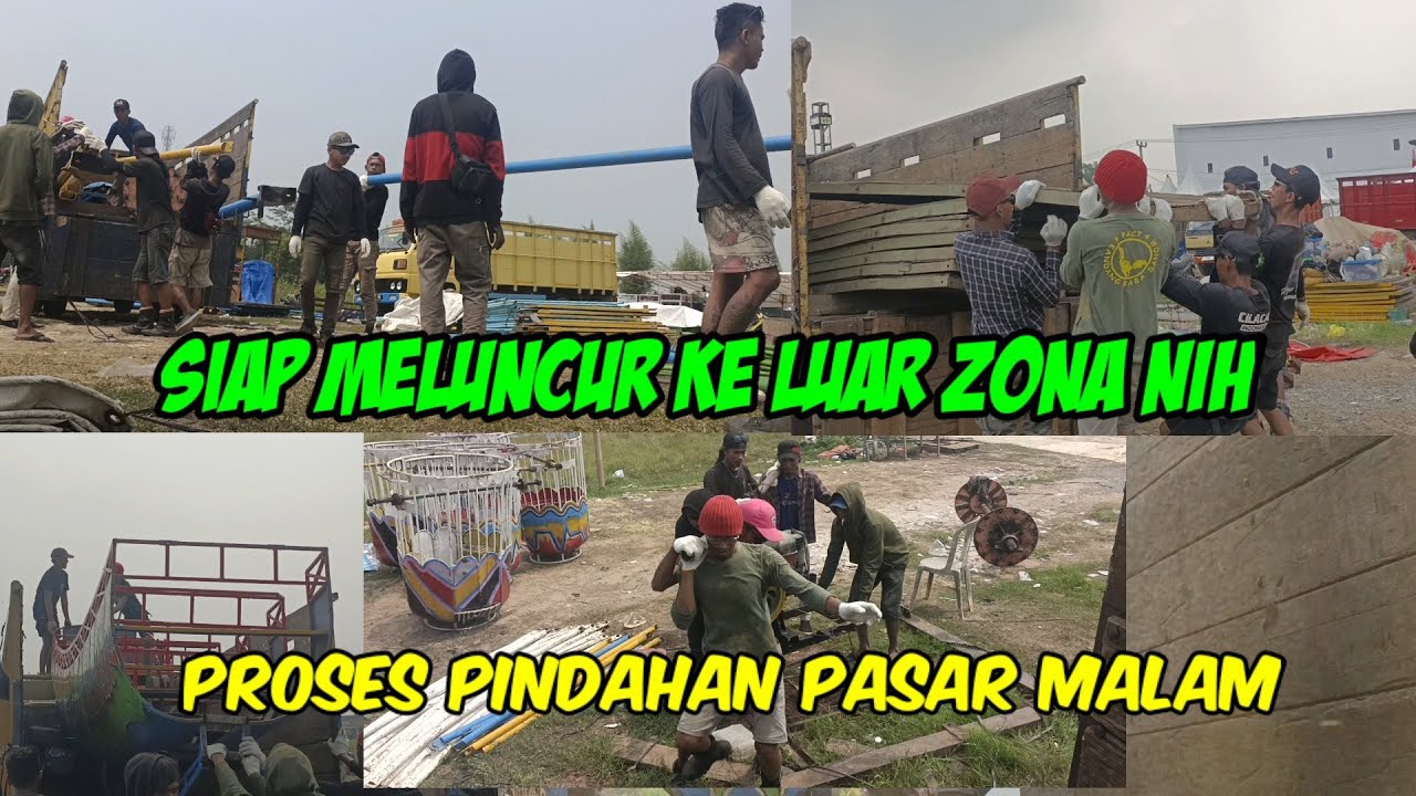 Begini proses pindahan wahana Pasar malam. #hiburanrakyat #agusroychannel