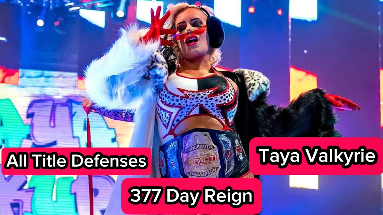 Every Impact Knockouts Championship Title Defense of Taya Valkyrie ’s 1st Reign (377 Days)