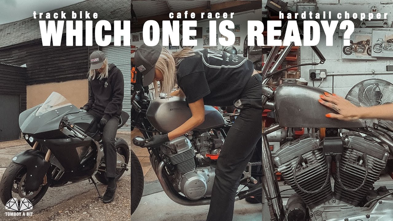 Hardtail Chopper, Track Bike and Cafe Racer My All Three Builds On Birthday Special Crow EP 15