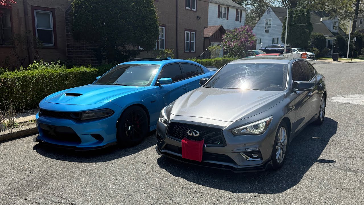 INFINITI Q50 CUTTING UP WITH SCATPACK HIGHWAY POV DRIVE