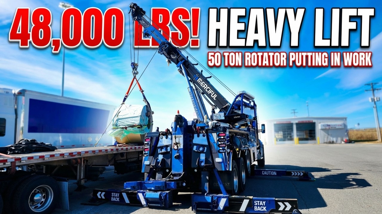 50 Ton Rotator Handling 48,000 Pounds Like Nothing!