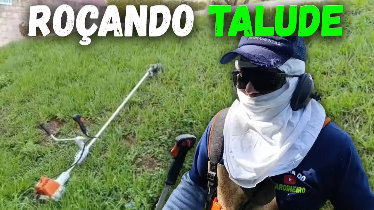 Como Roçar um Talude de Grama | Dia Dia do Jardineiro
