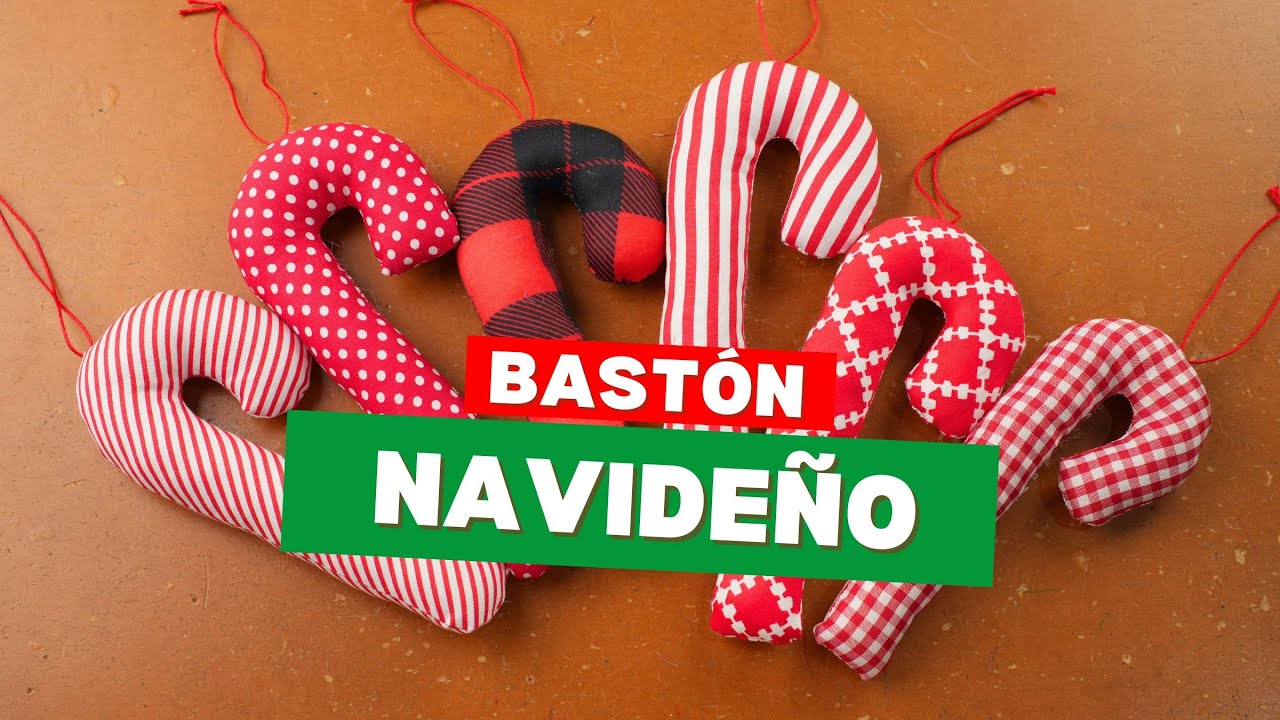 Cómo hacer Bastón Navideño para el Árbol SIN MOLDE | Adornos Navideños