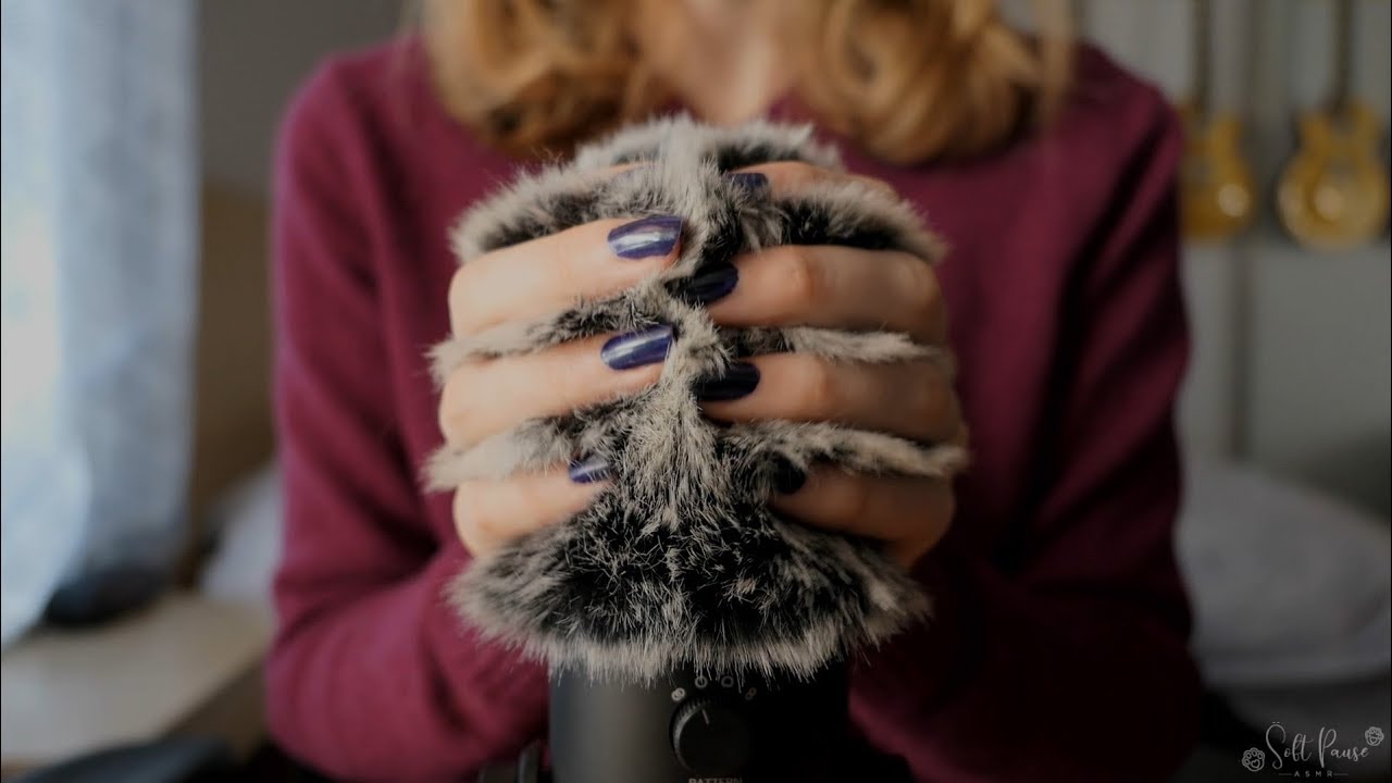ASMR | fluffy brain massage | pop filter fluffing, scratching and massaging | (NO TALKING)