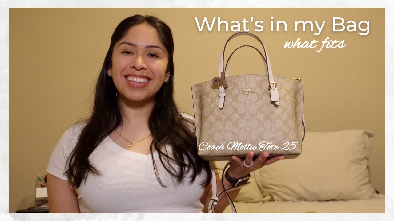 WHAT’S IN MY BAG | Coach Mollie Tote 25 | What fits in a Coach Tote Bag | WIMB