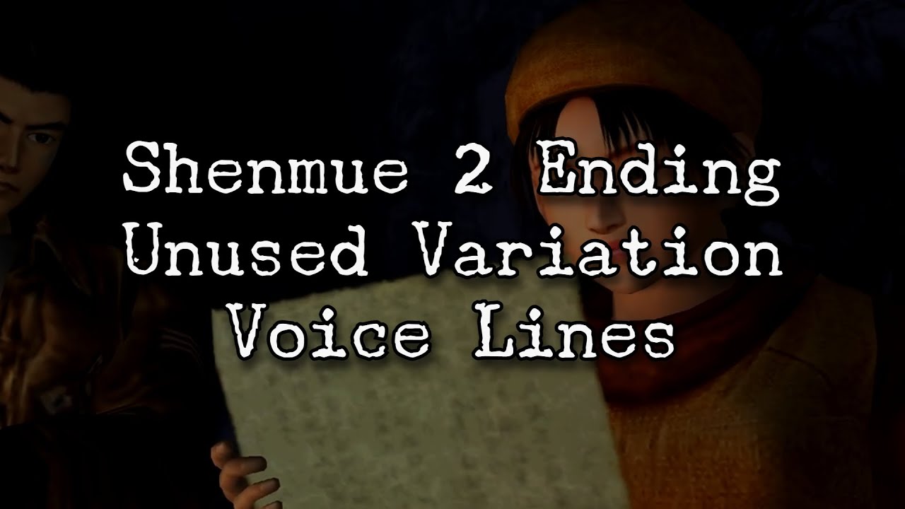 Unused Variation Dialogue for Shenhua's Stepfather's Note | Shenmue 2 Ending | JAMES REINER