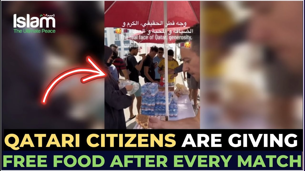 QATARI CITIZENS ARE GIVING FREE FOOD AFTER EVERY MATCH IN WORLD CUP !
