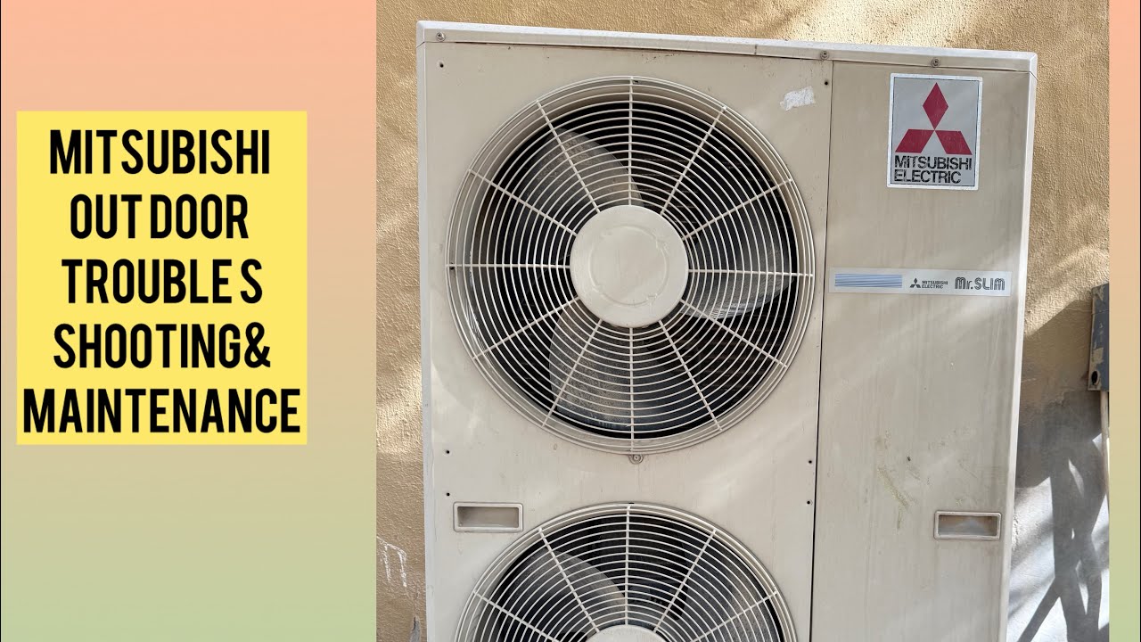 MITSUBISHI / AC # Out door unit not working properly # find out the problem&service#25 years old💪#🛠️