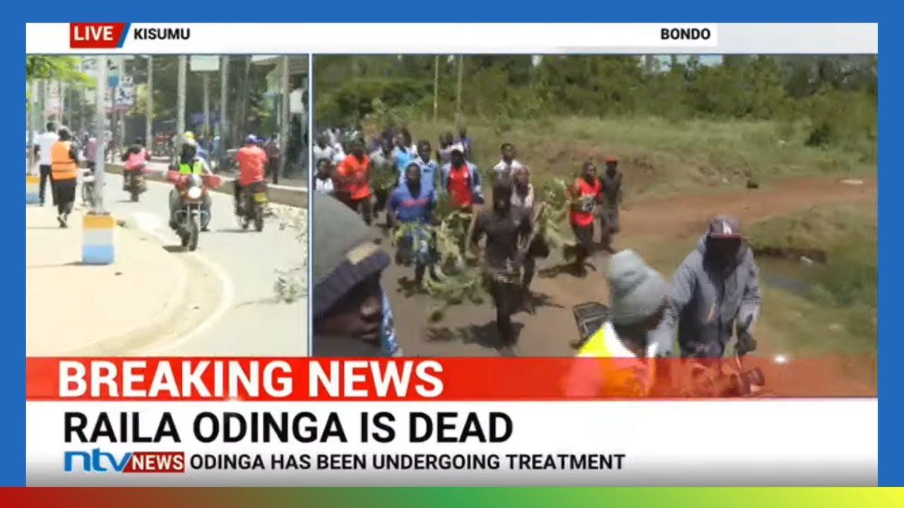 Жители Кисуму и Бондо вышли на улицы, чтобы оплакать внезапную смерть Раилы Одинги.
