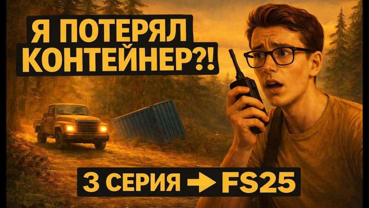 Я ПОТЕРЯЛ КОНТЕЙНЕР В ЛЕСУ?! | FS25 | 3 серия