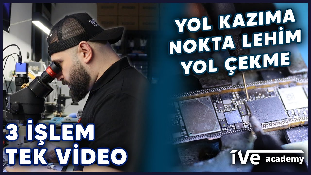 Cep Telefonu Anakartı Üzerinde Mikron Seviyede İşlem | Entegre Altındaki Pine Nokta Lehim Atmak