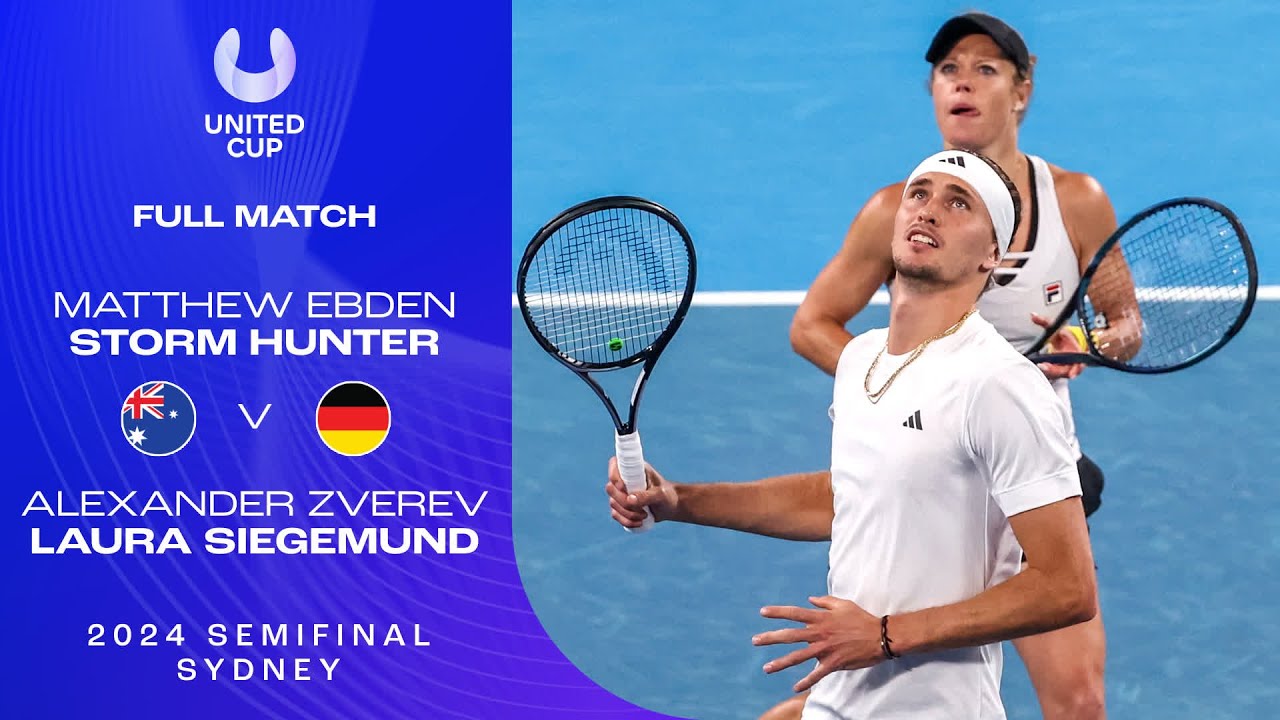 Matthew Ebden Storm Hunter v Alexander Zverev Laura Siegemund Full Match | United Cup 2023 Semifinal