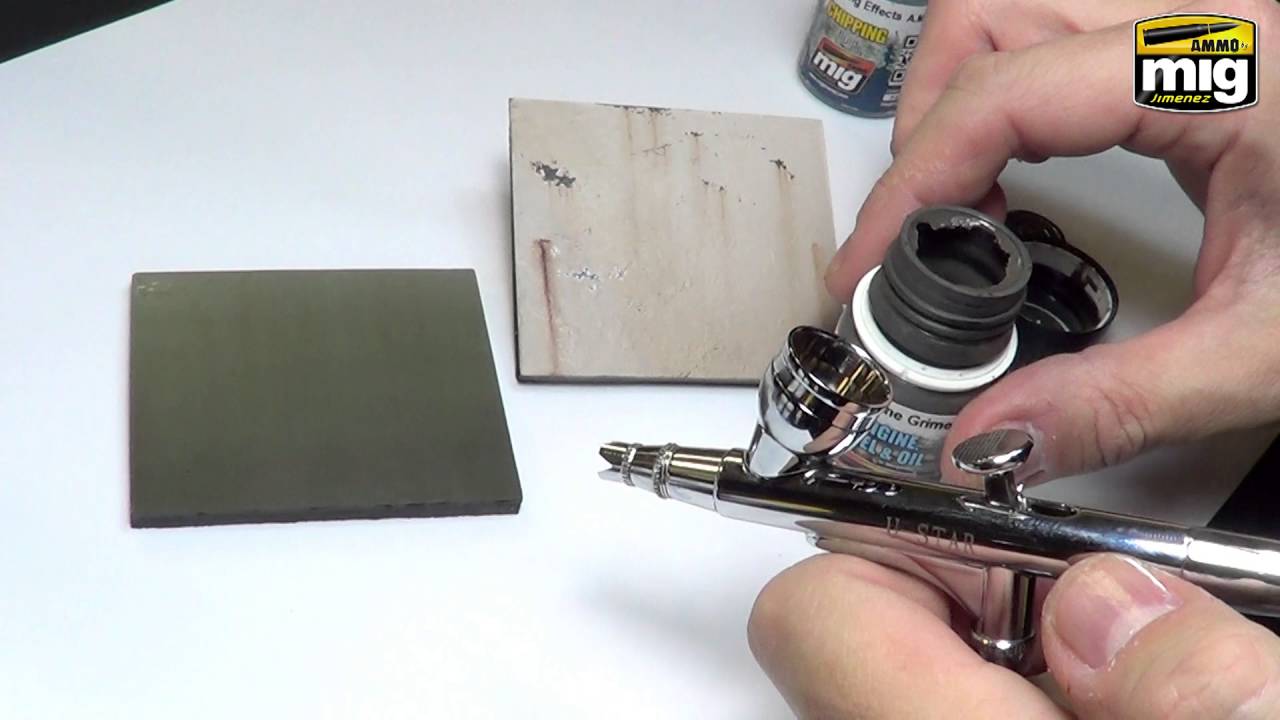 Varnish and chipping effects Canada Hornet Hobbies 2016 how to by Mig Jimenez