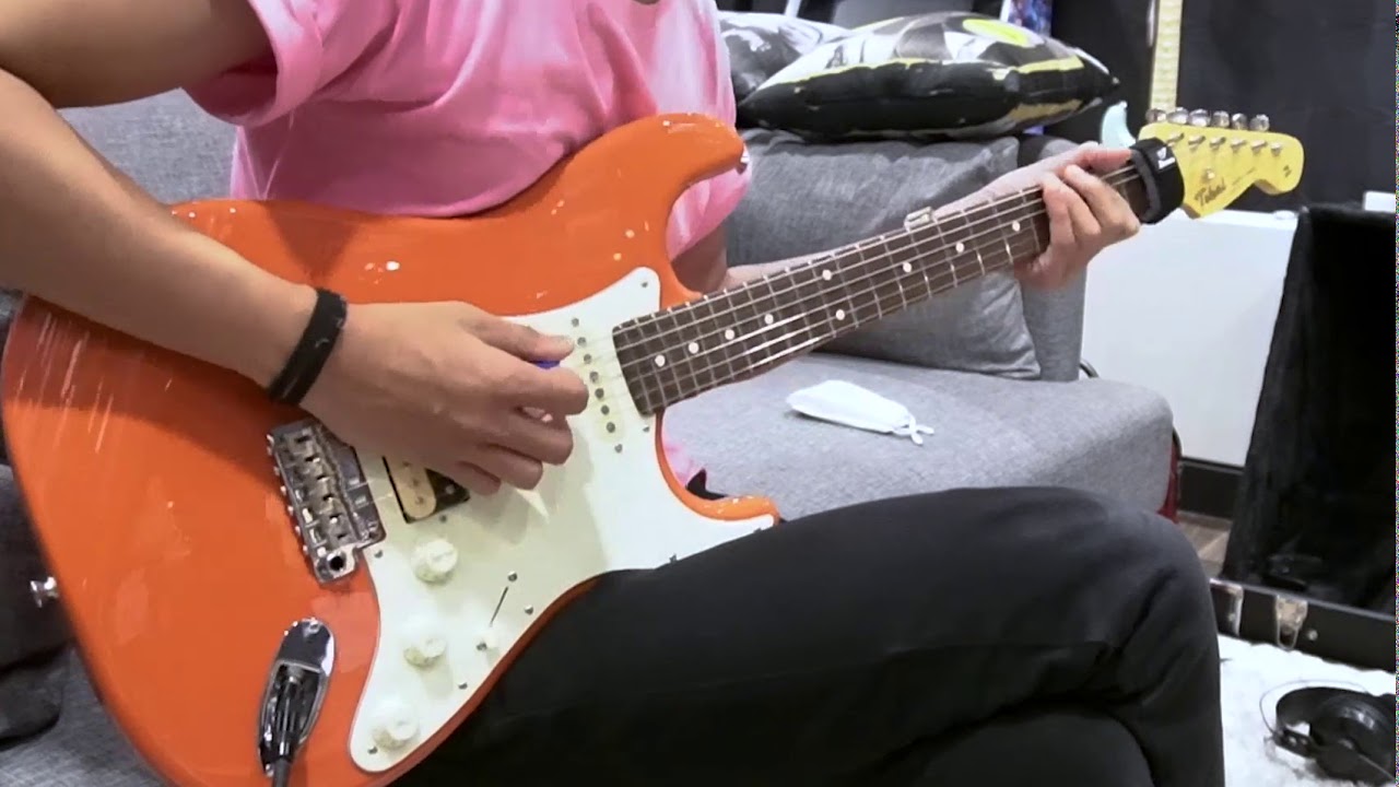 Tokai Japan AST-95SH Goldstar Sound in Fiesta Red HSS in High Gain Setting