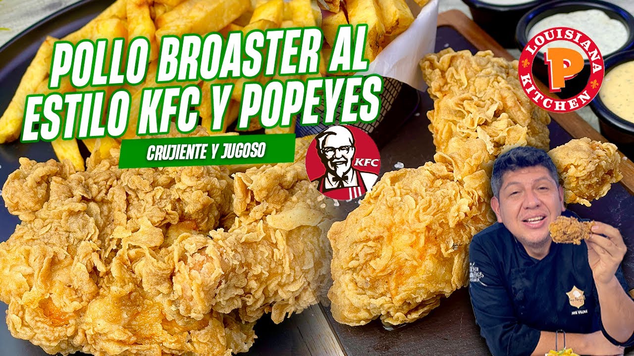 POLLO BROASTER MEJOR QUE KFC Y POPEYES | Crujiente, jugoso 🔥😋