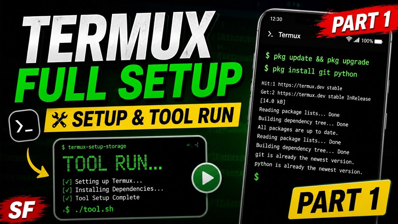 Termux Full Setup 2026 🔥 | Complete Guide + Tool Run (Part 1) | Install Python, Git in Termux