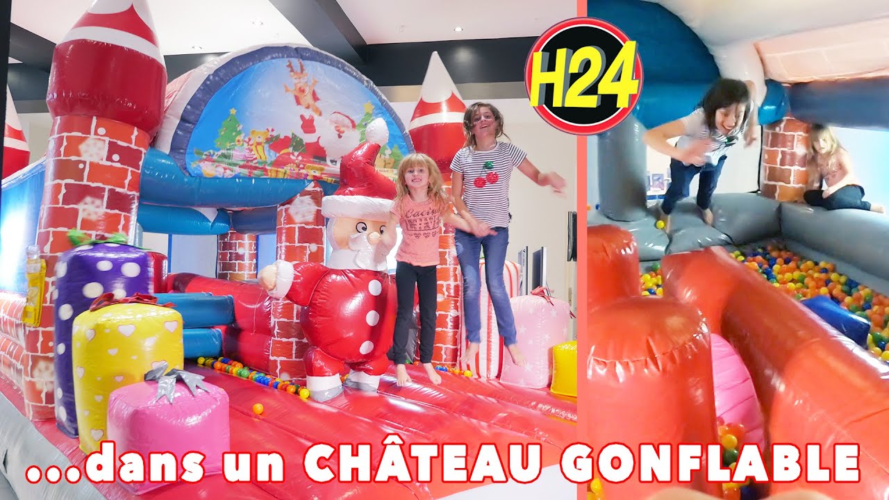 24 HEURES DANS UN CHÂTEAU GONFLABLE XXL DANS NOTRE SALON !! • PISCINE À BALLES - ft. Poly Event