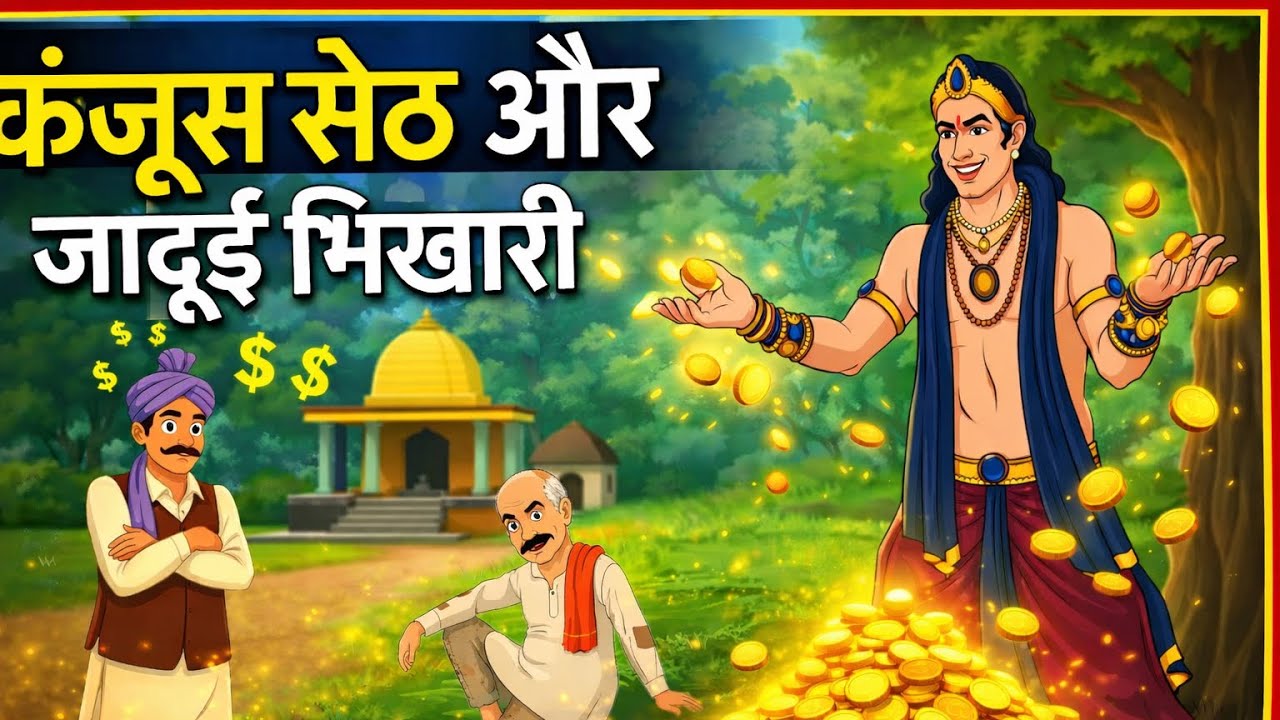 कंजूस सेठ और जादुई भिखारी 😱 | दिल बदल देने वाली कहानी | Emotional Cartoon Story