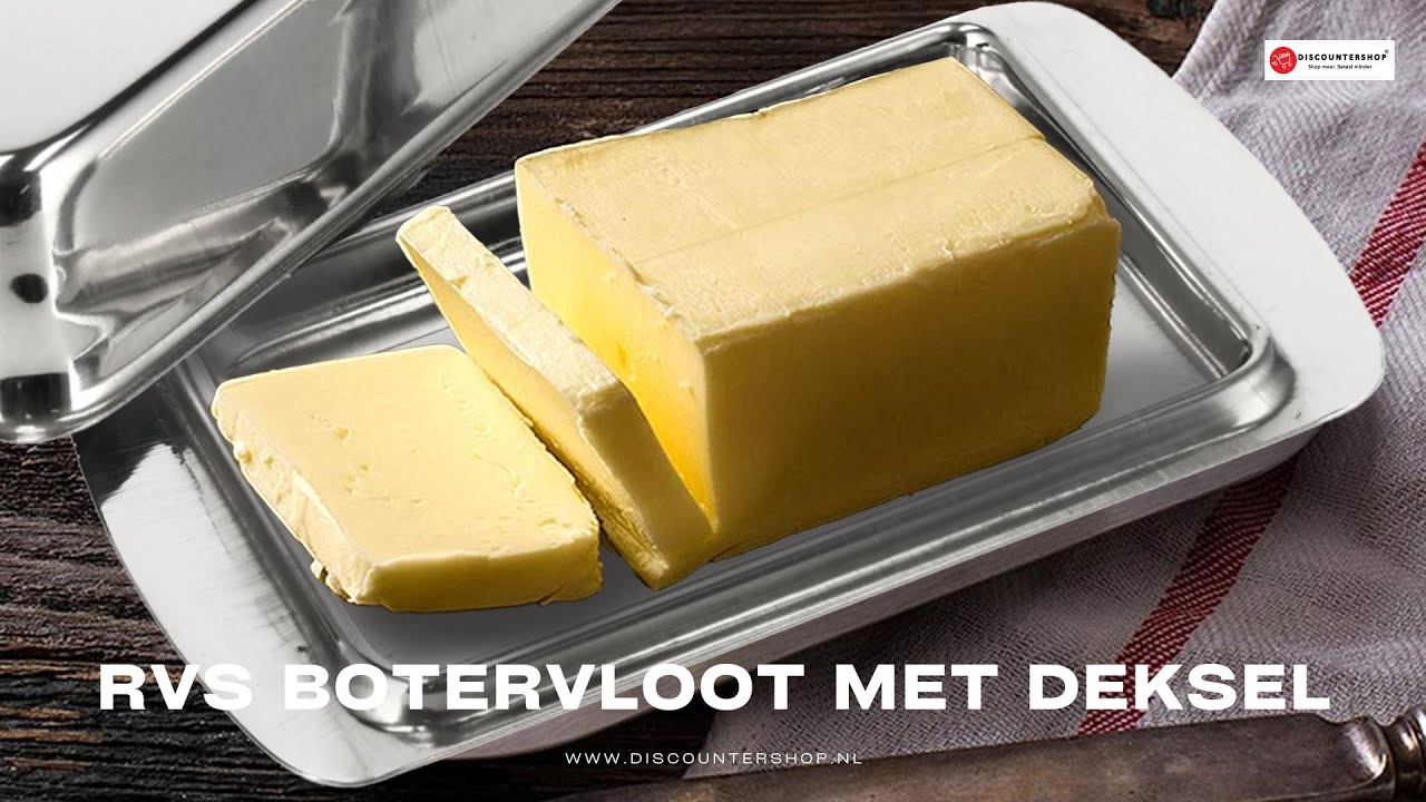 Botervloot RVS met Deksel | Klassiek Design voor 250g Boter