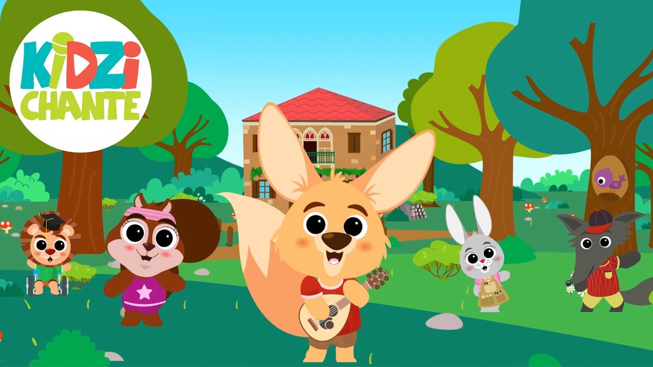 Promenons-nous dans les Bois 🌲🌳 KIDZIGO | Chansons Comptines pour enfants avec paroles en Français
