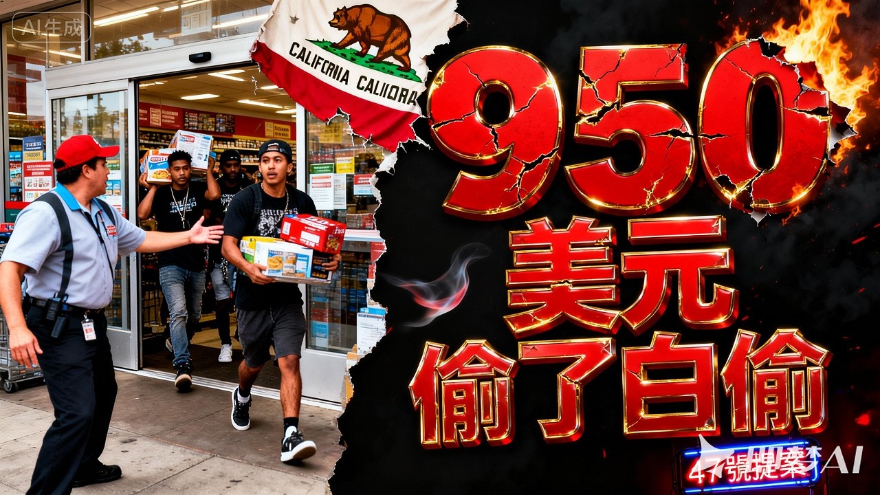 加州零元購鬧劇落幕！950 美元免罰十年慘案 全民反撲撕碎美式司法謊言      #加州零元購#47 號提案#36 號提案#美式司法#美國治安#加州司法實驗#重刑主義#輕罪化