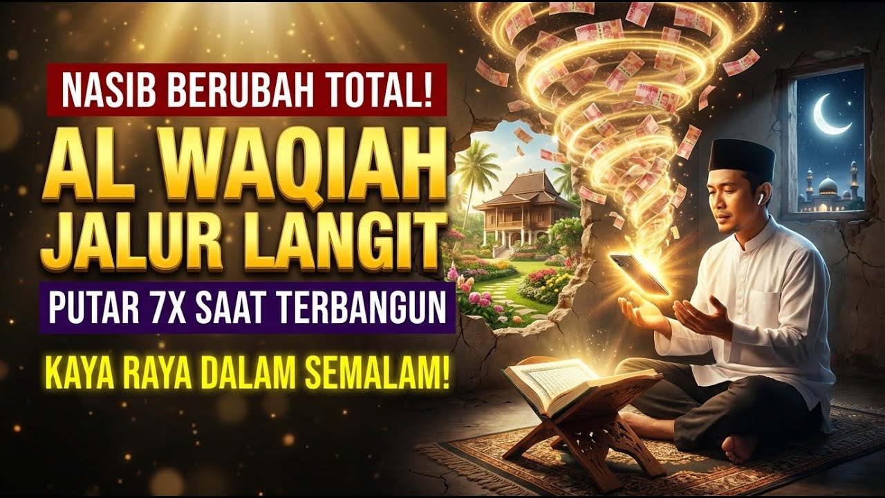 KISAH KEAJAIBAN NYATA! Audio Pengantar Tidur Al Waqiah Pelancar Rezeki Puasa