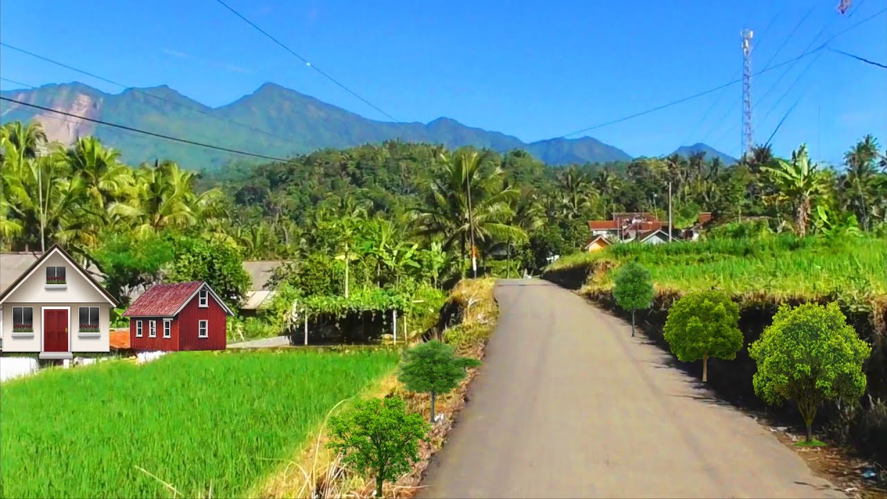 Menjelajah Kampung dengan view mewah Gunung  Galunggung