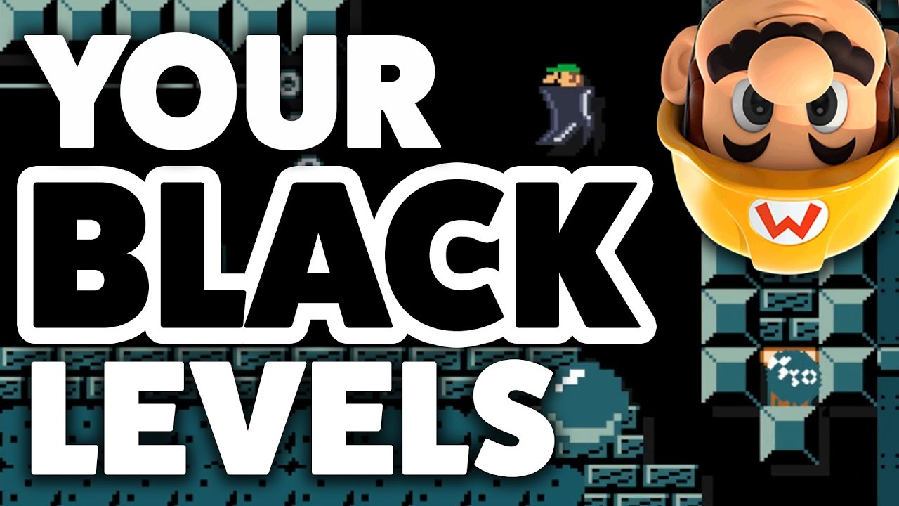 Super Mario Maker - BLACK LEVELS! - Creation Challenge [#9]