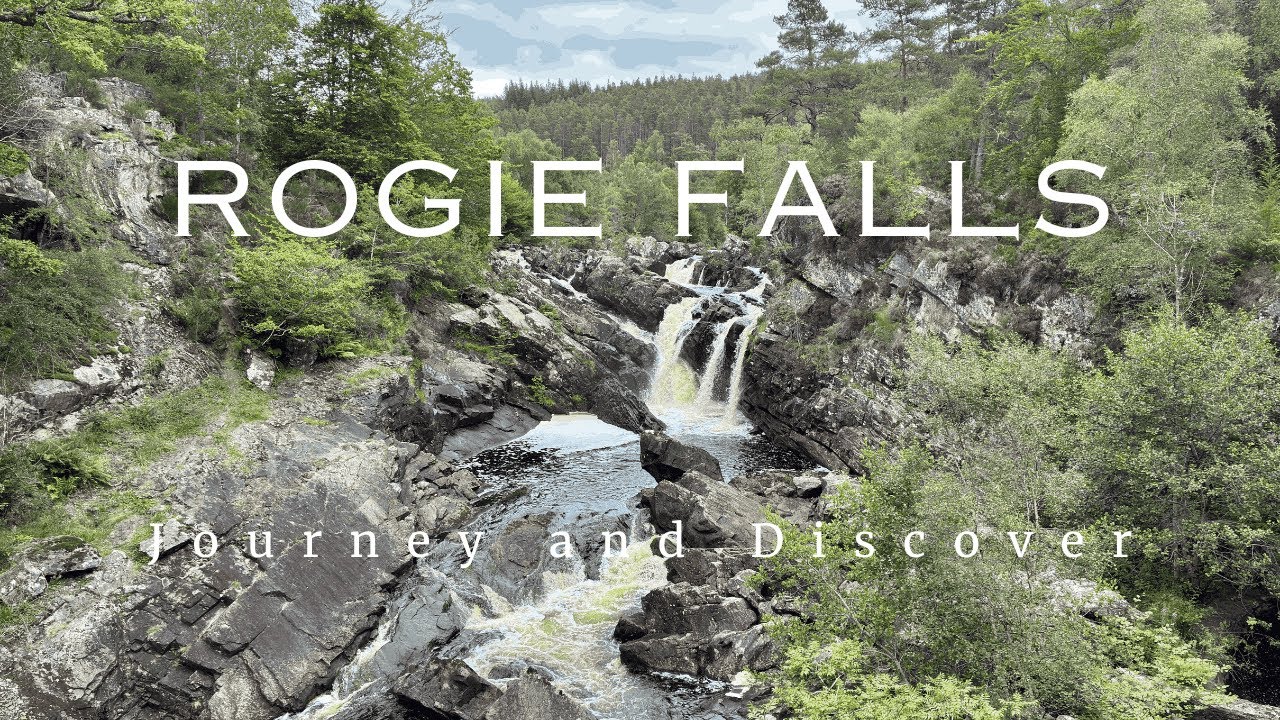 [4K] Rogie Falls and woodland walk, Scottish highlands.