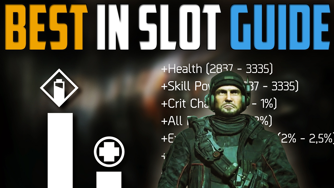 The Division | Руководство по лучшей экипировке в слоте для патча 1.6 | Как создать персонажа в в...
