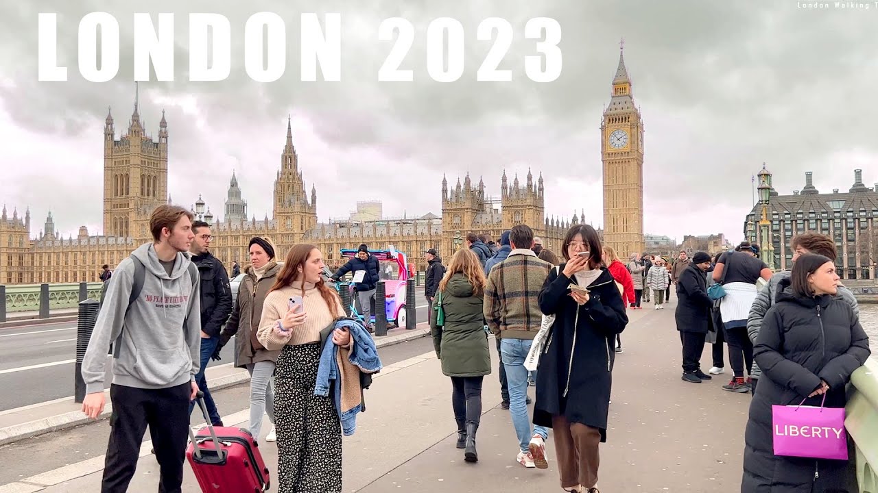 🇬🇧 London City Tour 2023 | Virtual Walking Tour around the City 4K