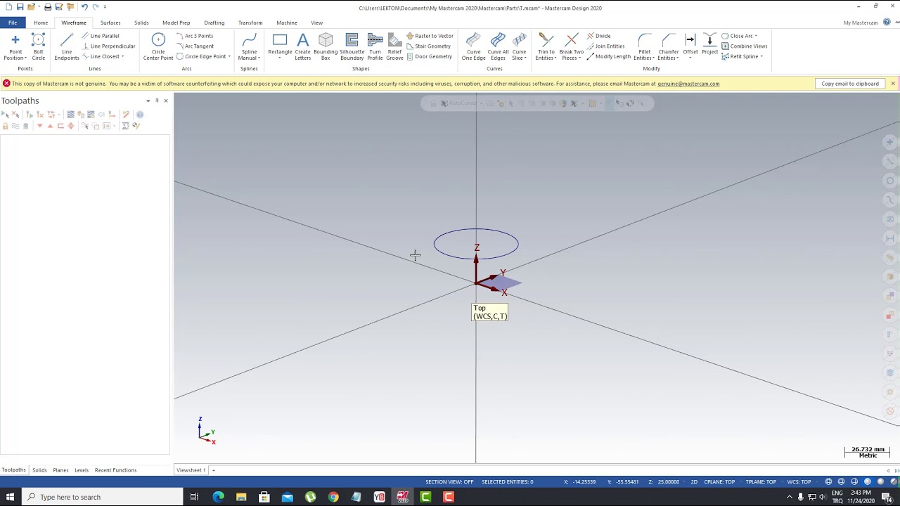 Mastercam in A minute 2D or 3D Design
