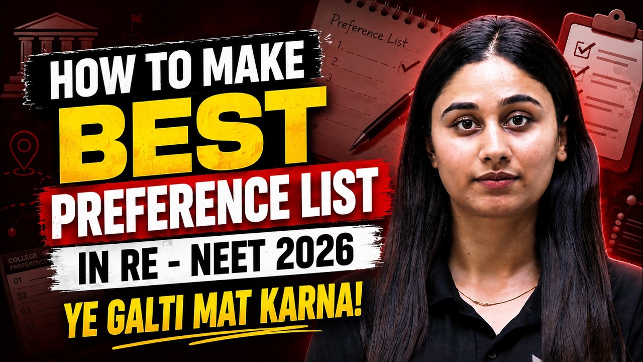 How to Make Preference List for NEET 2026 | Step-by-Step Guide by Bharti Ma&rsquo;am