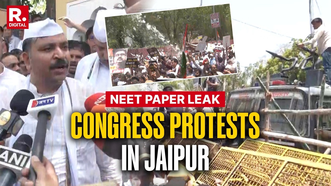 NEET Paper Leak Case: Congress Protests in Jaipur.