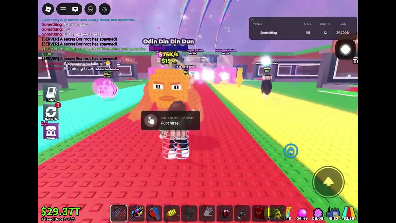 Steal a brainrot admin abuse my cousins point of view￼