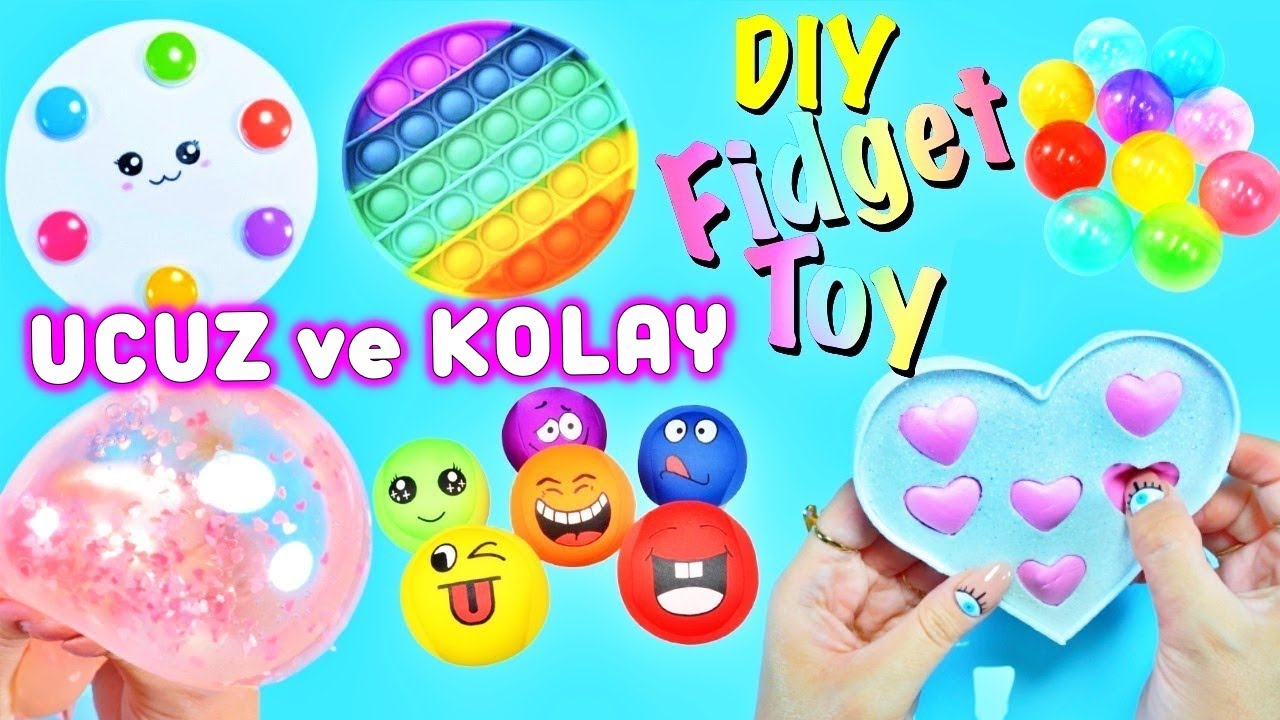 FIDGET TOY YAPIMI TÜYOLARI VE KENDİN YAP STRES OYUNCAĞI FİKİRLERİ - Kalpli POP IT ve daha fazlası...