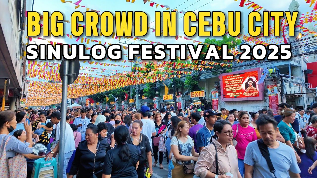 CEBU CITY IS CROWDED BECAUSE OF SINULOG FESTIVAL 2025. DOWNTOWN CEBU CITY| Walking tour.